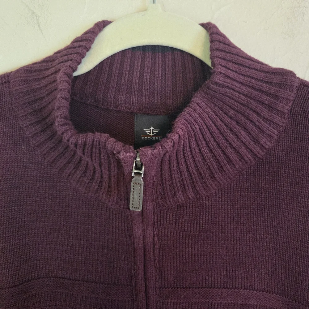 Dockers Maroon Knit Half-Zip Sweater Size XL